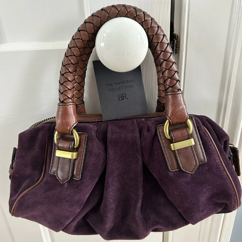 BR Purple Suede Handbag - Picture 1 of 6